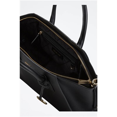 Bandolera de piel - Negro