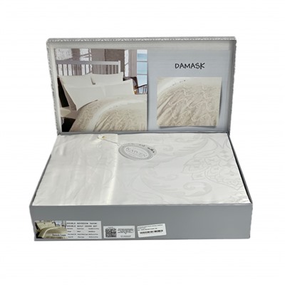 Постельное белье Karven жаккард семейный Damask Cream