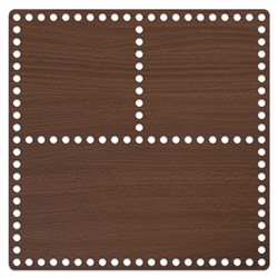 Основа для корзинки с секциями 30 х 30 см. Орех