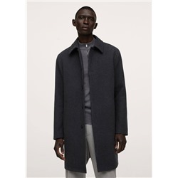 Abrigo lana impermeable -  Hombre | MANGO OUTLET España