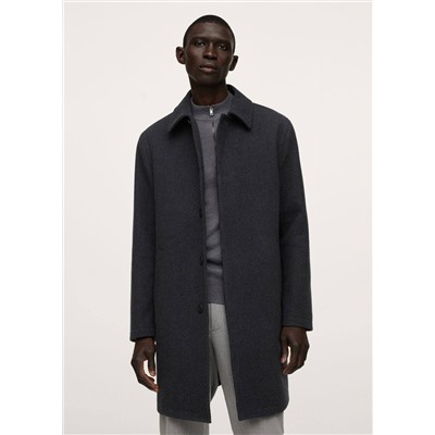 Abrigo lana impermeable -  Hombre | MANGO OUTLET España
