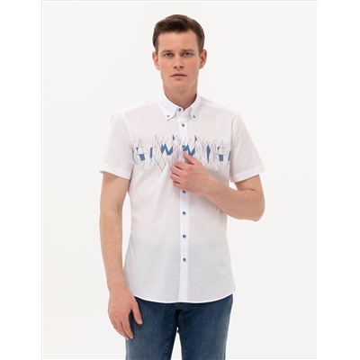 Laciverert Ex. Рубашка с коротким рукавом Slim Fit