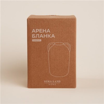 Ваза SL Home «Арена Бланка», 11,5×11×16,5 см, керамика, белая