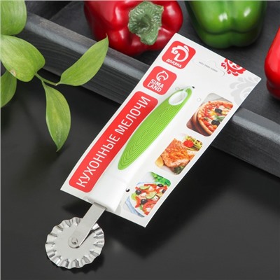 Нож для пиццы и теста Доляна Style, 18 см, ручка soft - touch, цвет МИКС