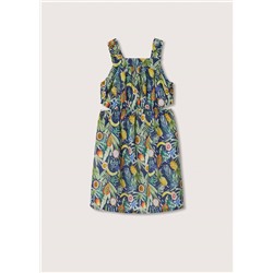 Vestido estampado tropical -  Niña | MANGO OUTLET España