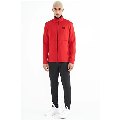Красный Bran — мужской спортивный костюм из ткани Scuba черного цвета — 85199 A13ER-85199