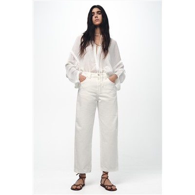 JEANS ZW COLLECTION BARREL CROPPED TIRO MEDIO