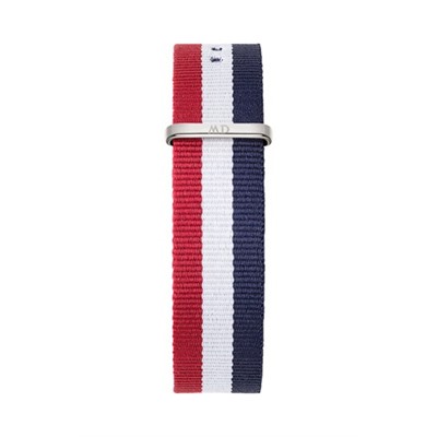 Reloj de cuarzo de poliéster Classic Cambridge - Rojo y plateado