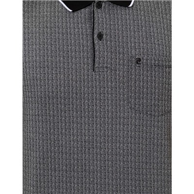 Черный обычный посадка Polo Yaka Pocket T -For -
