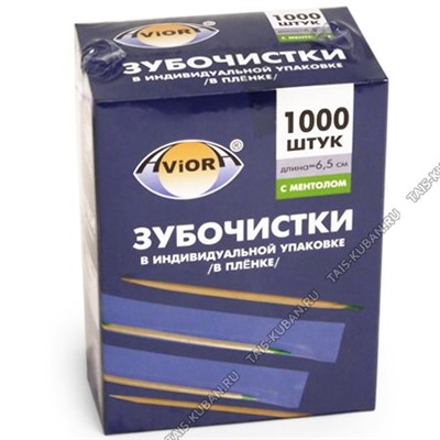 Зубочистки "Премиум" (бамбук с ментолом) 1000шт (30)
