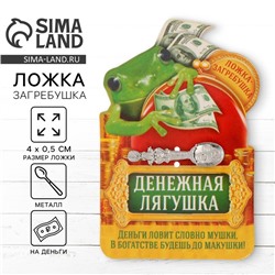 Кошельковый талисман, ложка загребушка «Богатства», 4×0.5 см