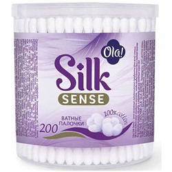 Ватные палочки Ola! (Ола!) Silk Sense в пластиковой банке, 200 шт