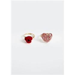 Pack 2 anillos fantasía -  Niña | MANGO OUTLET España