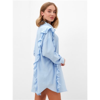 Костюм женский (блузка, шорты) MINAKU: Casual Collection цвет голубой , р-р 48