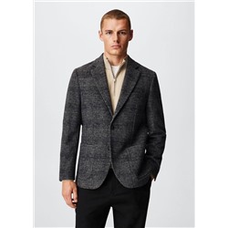 Americana lana príncipe de gales -  Hombre | MANGO OUTLET España