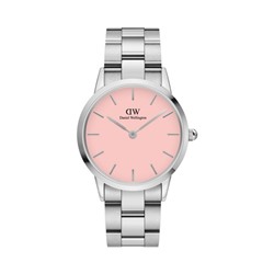 Reloj de cuarzo de acero Iconic Link - 36 mm - Plateado y rosa