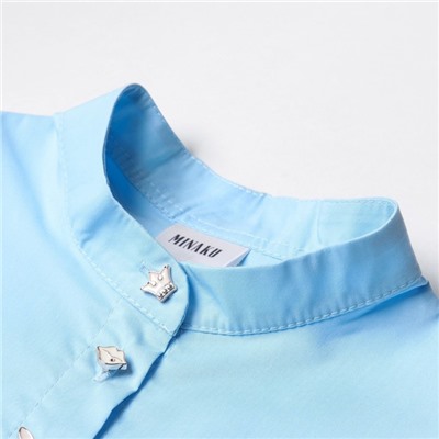 Платье для девочки MINAKU: Cotton collection цвет голубой, р-р 128