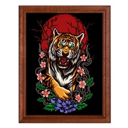 POSV-0086 Постер в рамке 17x23см Тигр