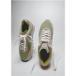 Deportivas piel cordones -  Mujer | MANGO OUTLET España