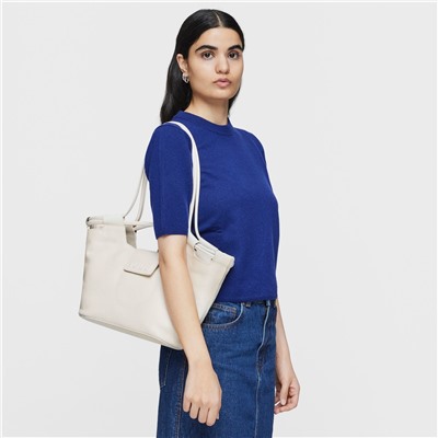 Bolso capazo Sun - cuero - blanco
