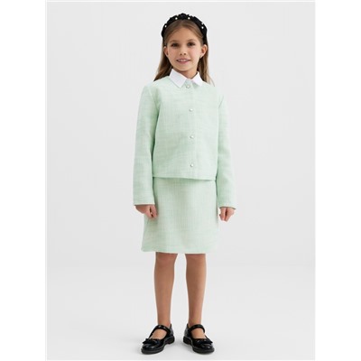 Жакет для девочки, MINAKU :Party Dress, цвет зеленый, рост 128 см