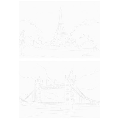 Папка для акварели, с эскизом, 10л., А4 ArtSpace, 180г/м2