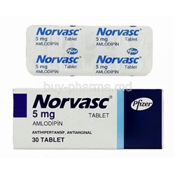 NORVASC 5 mg 30 tablet (аналог Норваск)