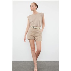 Vizon Ribs Denim Shorts Twoss24sr00206