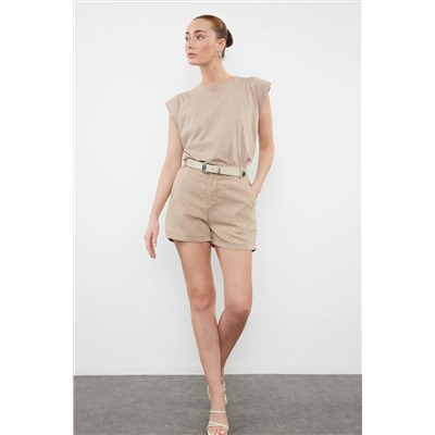 Vizon Ribs Denim Shorts Twoss24sr00206