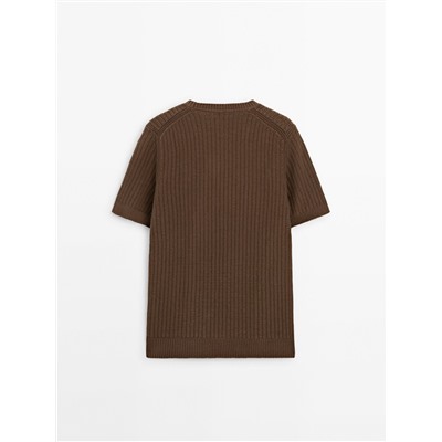 Camiseta punto mezcla algodón y lino