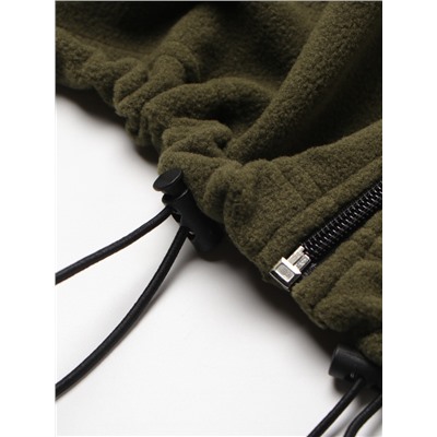Толстовка флисовая для девочки MINAKU: Fleece Soft, цвет хаки, рост 164 см