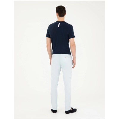 Blue Slim Fit Canvas Брюки