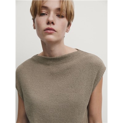 Camiseta detalle rib abertura lateral
