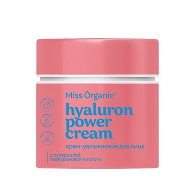 Крем увлажнение для лица HYALURON POWER CREAM серии Miss Organic 45 мл