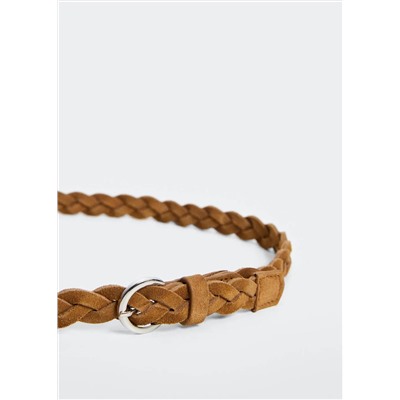 Cinturón trenzado piel -  Niña | MANGO OUTLET España