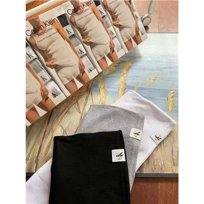 Набор мужских маек в рубчик Calvin Klei*n 👕  Экспорт (3шт)