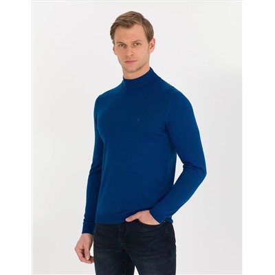 Индиго Slim Fit Half Fisherman воротнич