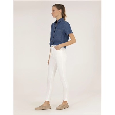 Ecru Skinny Fit Canvas брюки
