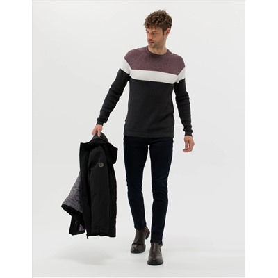 Bordeaux Slim Fit Bike Yaka Knitwear Свитер