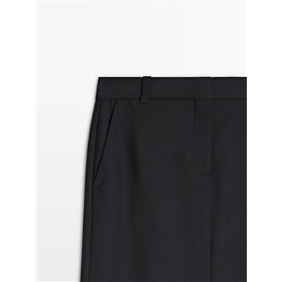 Falda midi sastrera