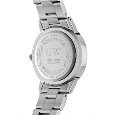 Reloj de cuarzo de acero Iconic Link - 32 mm - Plateado y rosa