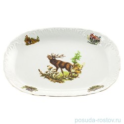 Блюдо овальное 29 см Рококо "Охота"