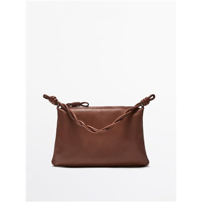 Mini bolso hombro piel napa asa trenzada