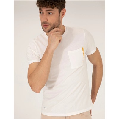 Ekru Slim Fit Pocket Bicycle T -For