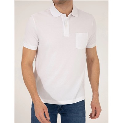 Белый обычный посадка Polo Yaka Basic t -For