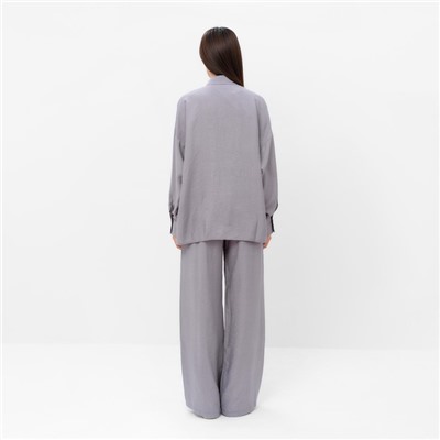 Костюм женский (рубашка и брюки) MIST Summer Time, р.50, серый