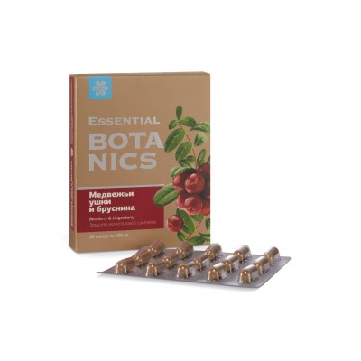 Медвежьи ушки и брусника - Essential Botanics 30 капсул