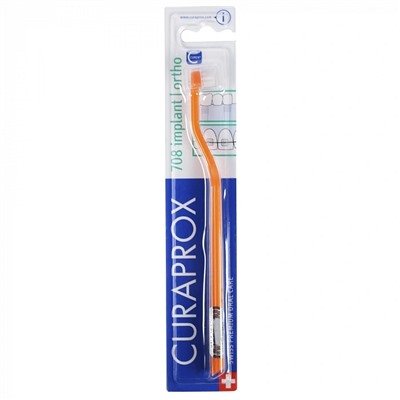 Зубная щетка CURAPROX 708 Implant Ortho для имплантов и ортоконструкций