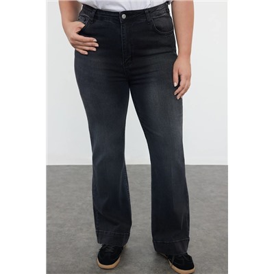 Антрасит с высокой талией комфорт испанские рыси Flare Fit Jeans TBBAW25CJ00009