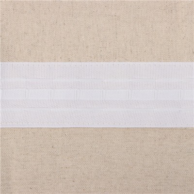 Шторы для кухни Этель ECO, цвет молочный, 130 +/-6 х180 см - 2 шт, подхваты - 2 шт, 70% хл, 30% лён